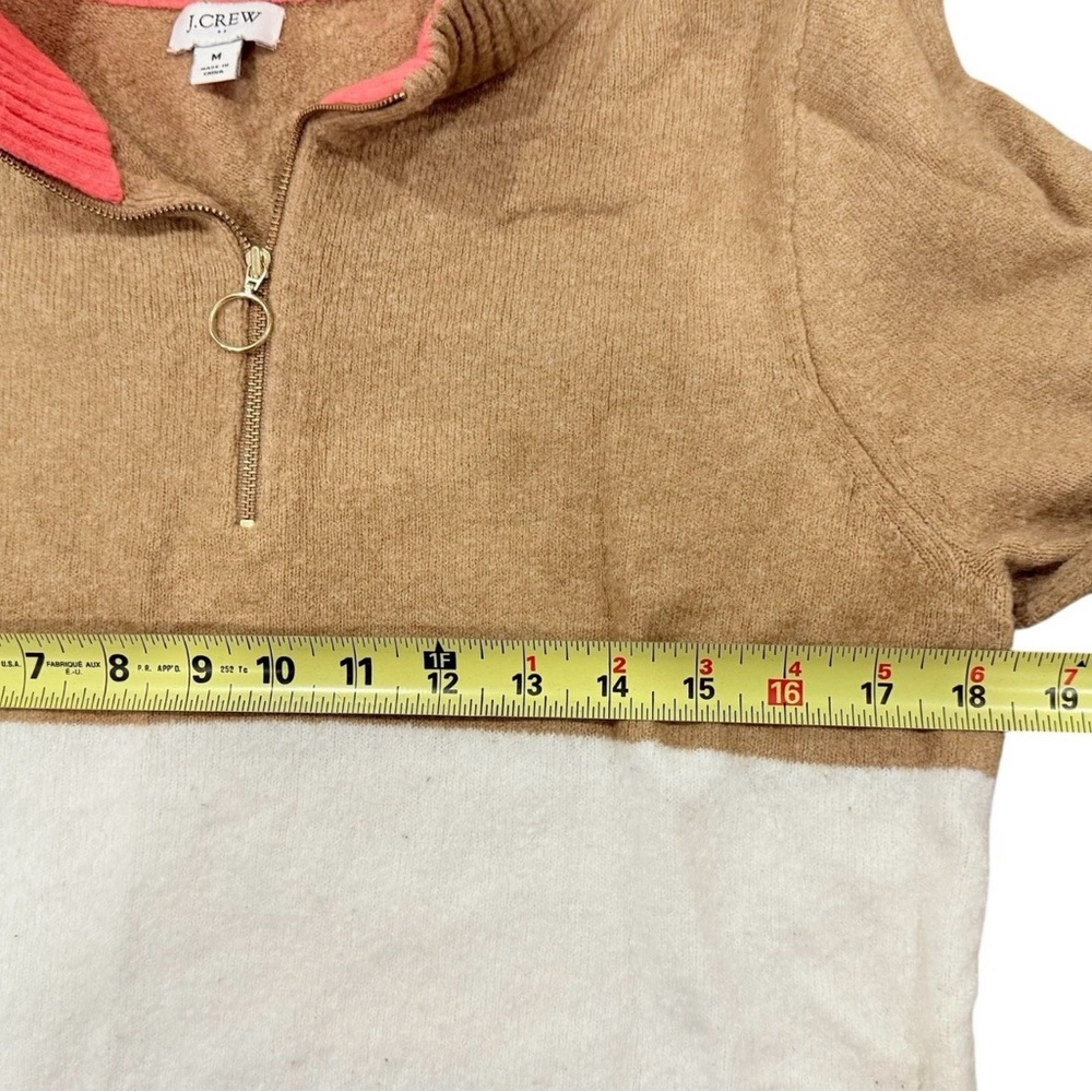 J. Crew Sweater Quarter Zip Sweater Women's Medium Gold Zipper - Picture 6 of 6
